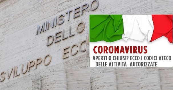 Emergenza Covid-19, cambiano alcuni codici Ateco che identificano le attività economiche che possono o non possono essere svolte