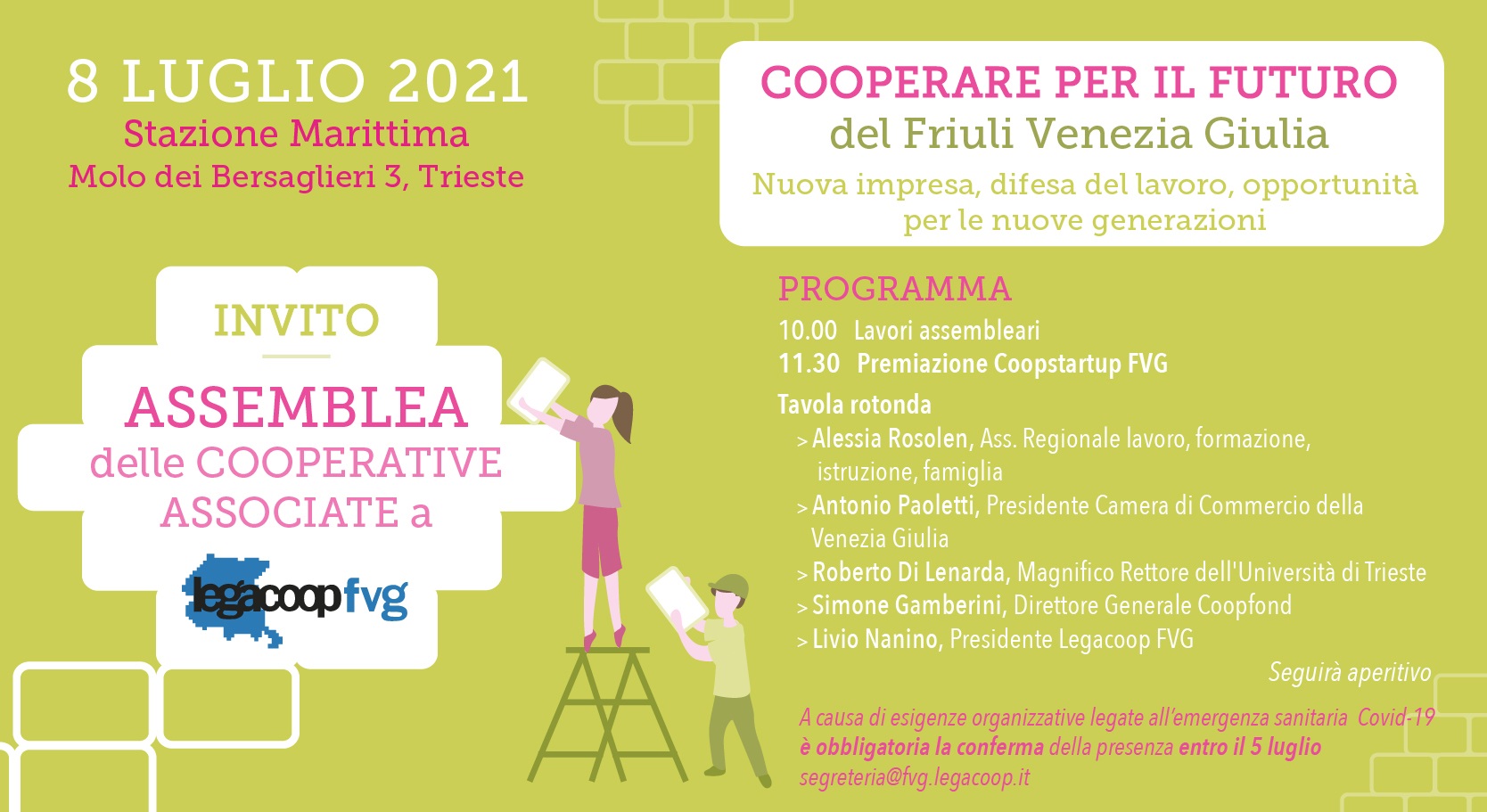 Giovedì 8 luglio assemblea delle cooperative aderenti a Legacoop Fvg