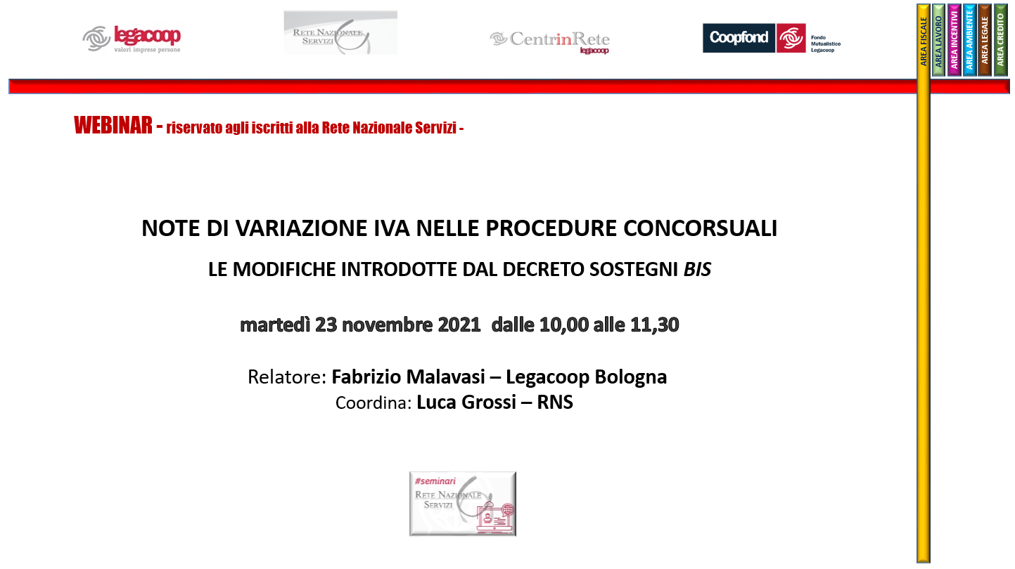 Note di variazione IVA nelle procedure concorsuali