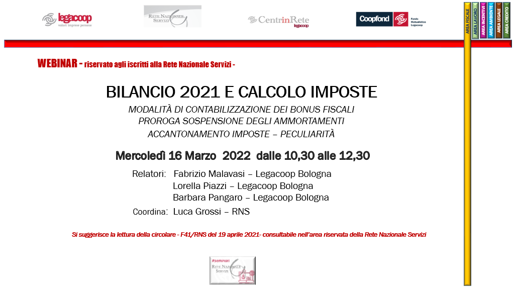 Bilancio 2021 e calcolo imposte