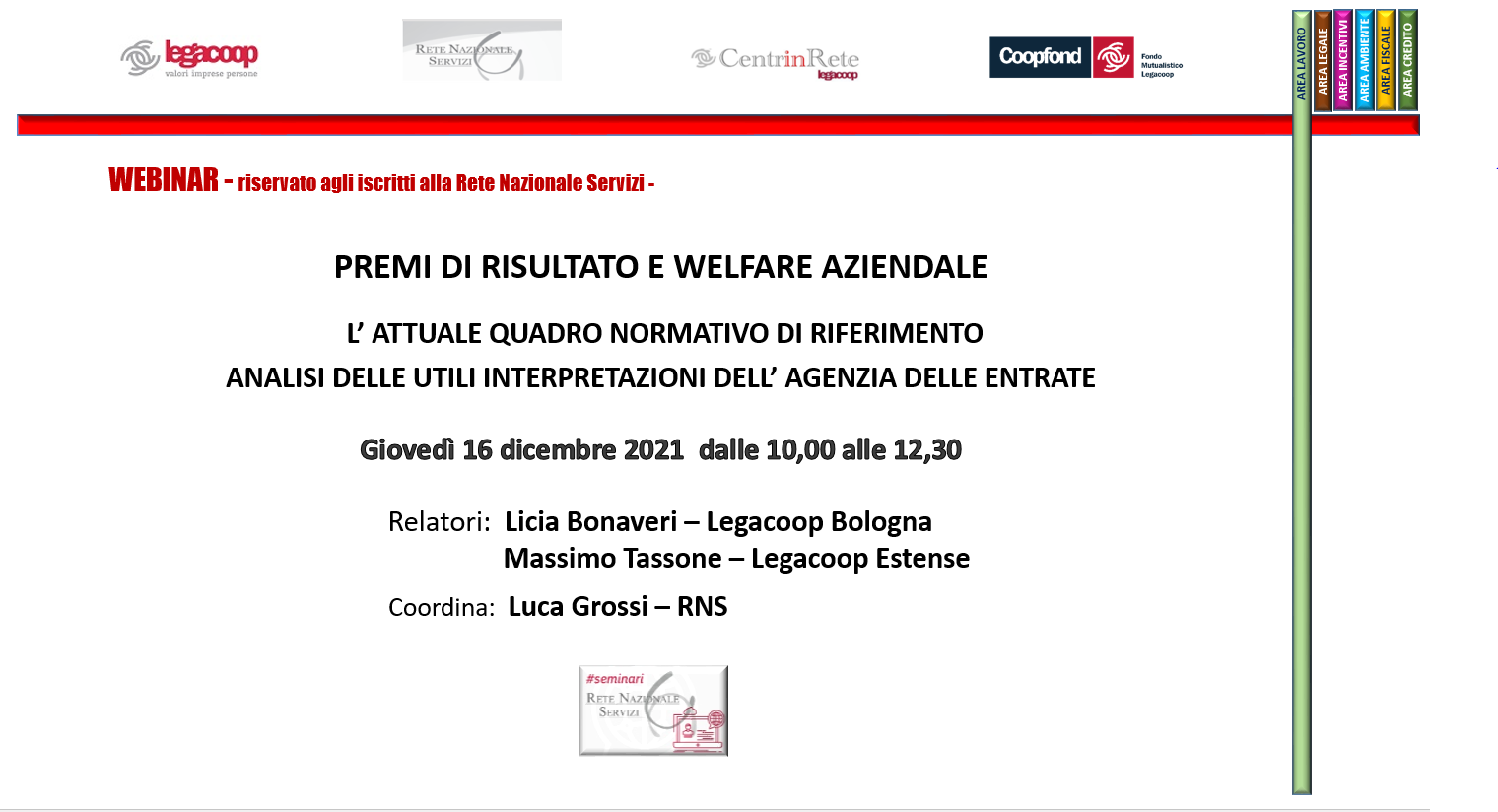 Premi di risultato e welfare aziendale
