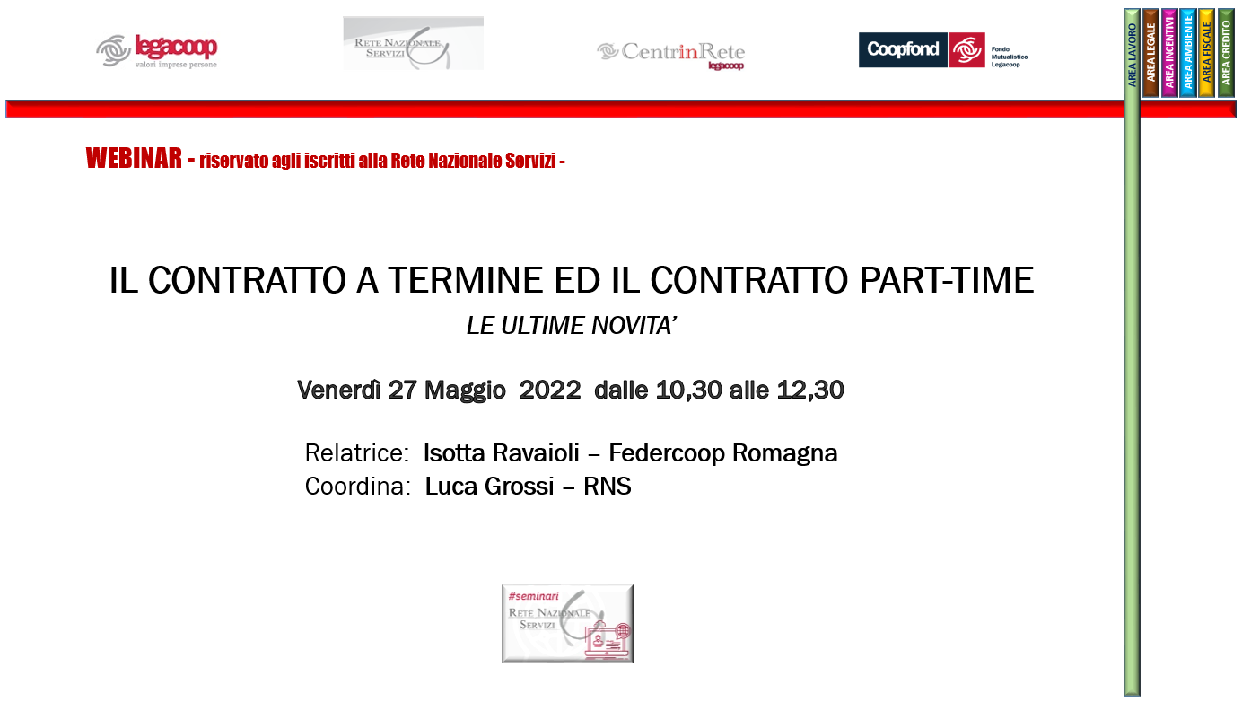 Il contratto a termine ed il contratto part-time