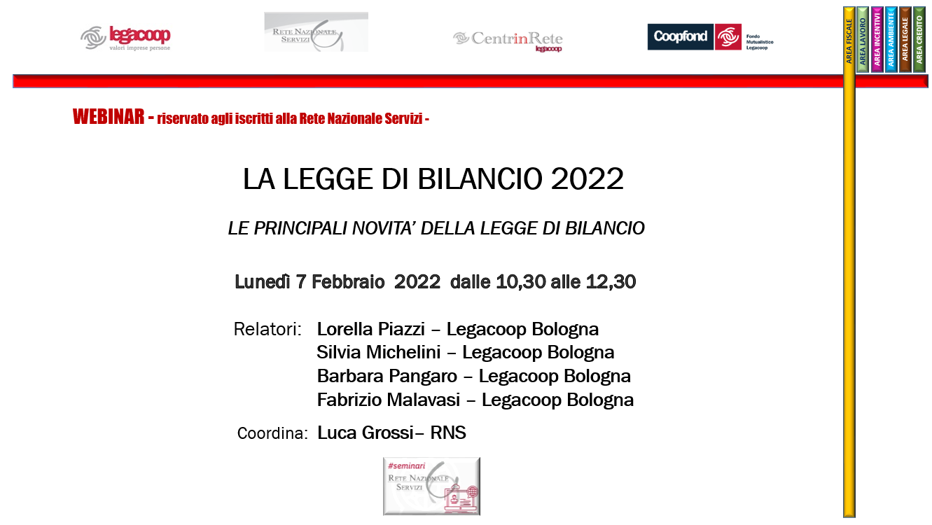 La Legge di Bilancio 2022