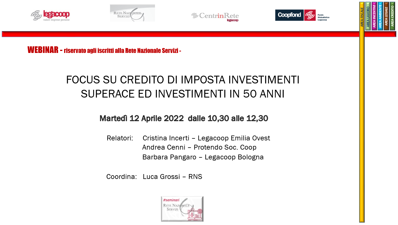 Focus su credito di imposta investimenti
