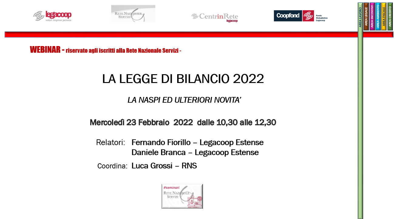 La Legge di Bilancio 2022