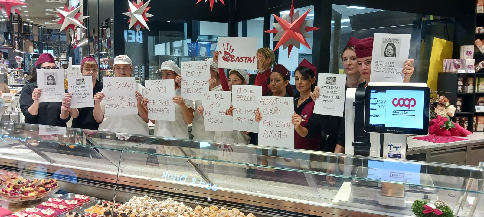 25 novembre: nei negozi Coop Alleanza 3.0 un minuto di silenzio contro la violenza di genere